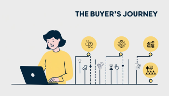 Woman going through buyer's journey